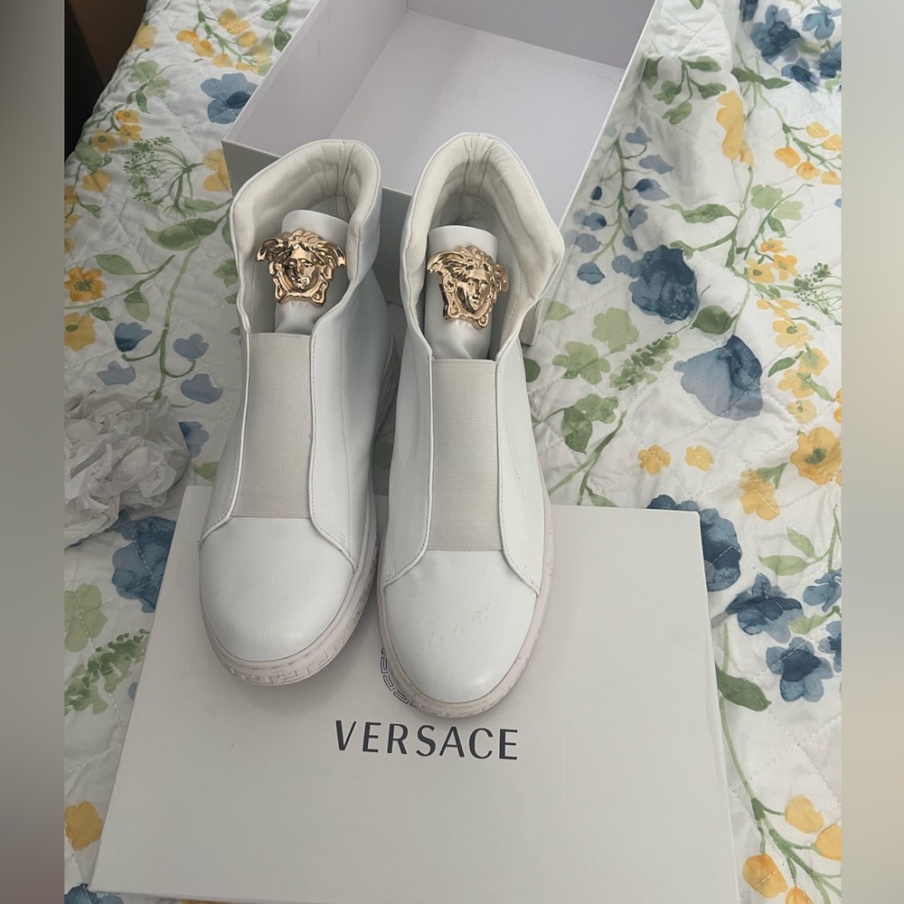 Versace white shoes